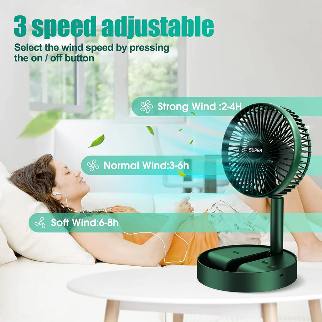 Powerful Rechargeable High Speed Table Desk Fan